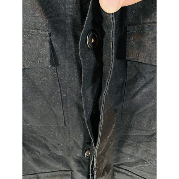 Forever 21 Button Up Shirt Medium Black Long-Sleeve Casual Mens. - Picture 5 of 9
